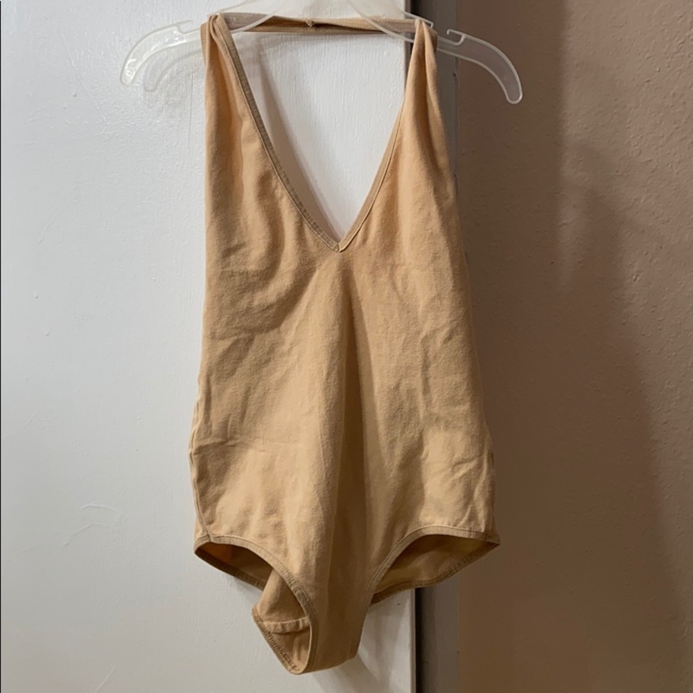 American Apparel Nude Halter Body Suit 🤎